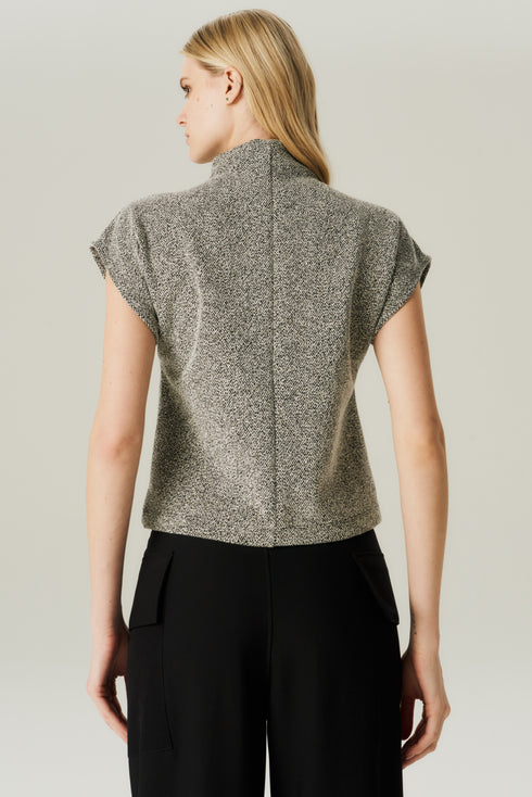 BLUSA JACQUARD GOLA MESCLA