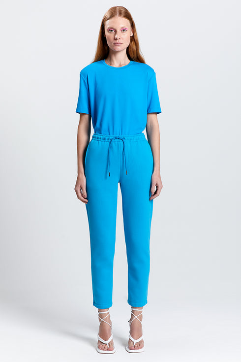 CALÇA RETA TURQUESA