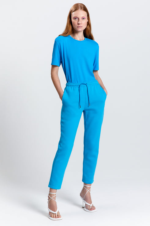 CALÇA RETA TURQUESA