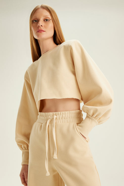 CROPPED SHOULDER PAD MANTEIGA