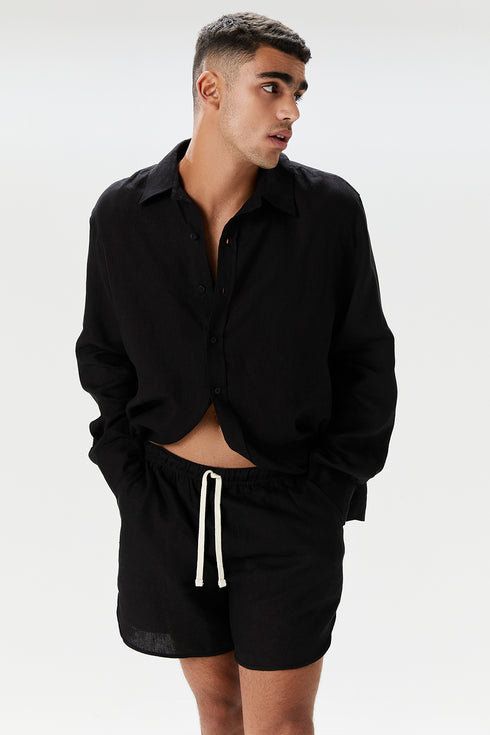 SHORTS ALFAIATARIA PRETO