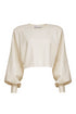 CROPPED SHOULDER PAD OFF-WHITE