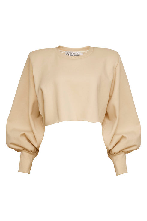 CROPPED SHOULDER PAD MANTEIGA