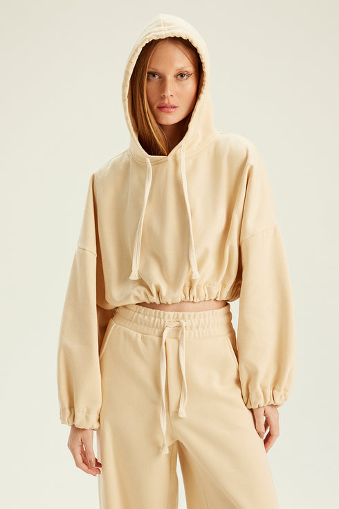 CROPPED HOODIE MANTEIGA