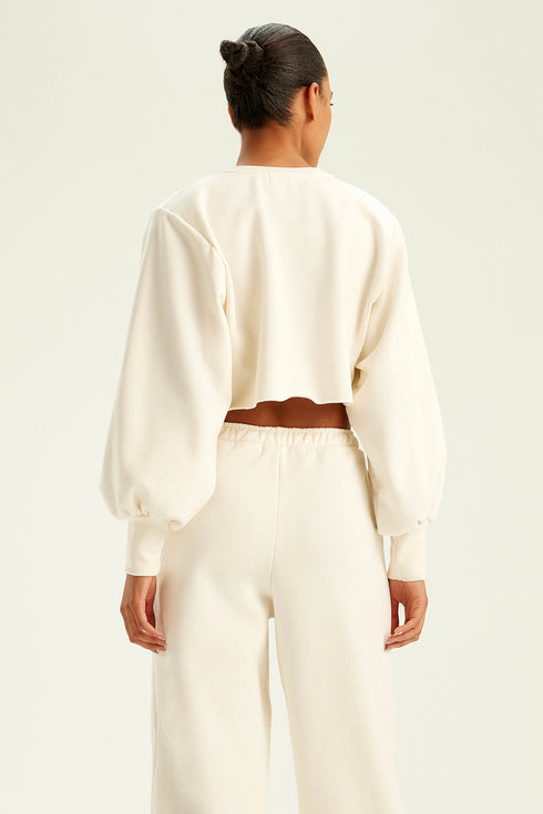 CROPPED SHOULDER PAD OFF-WHITE