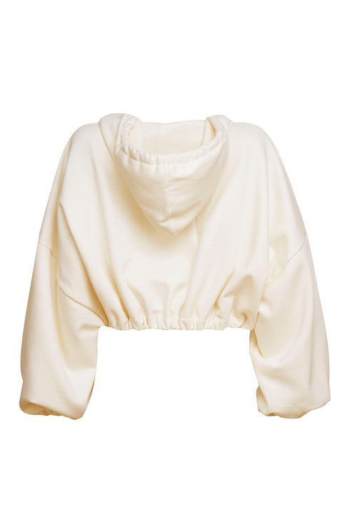 CROPPED HOODIE OFF-WHITE