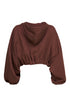 CROPPED HOODIE MARROM