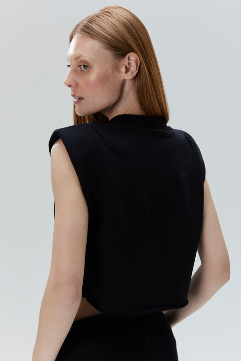 CROPPED REGATA PRETO