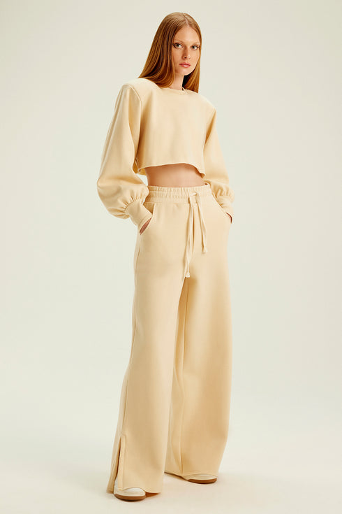 CROPPED SHOULDER PAD MANTEIGA