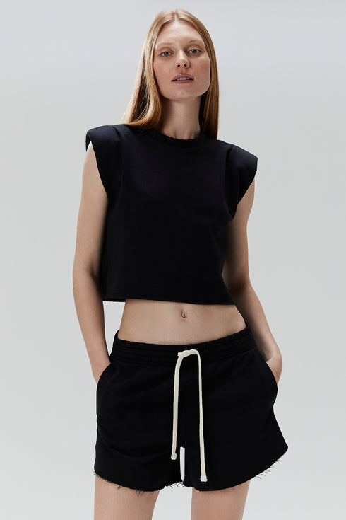 CROPPED REGATA PRETO