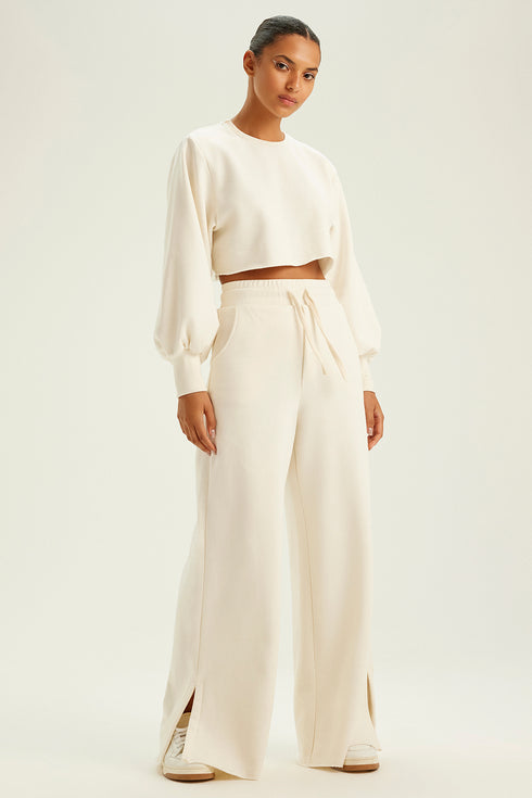 CROPPED SHOULDER PAD OFF-WHITE