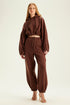 CROPPED HOODIE MARROM