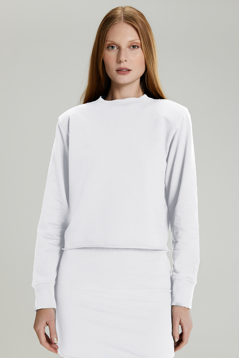 BLUSA GOLA ALTA OFF-WHITE