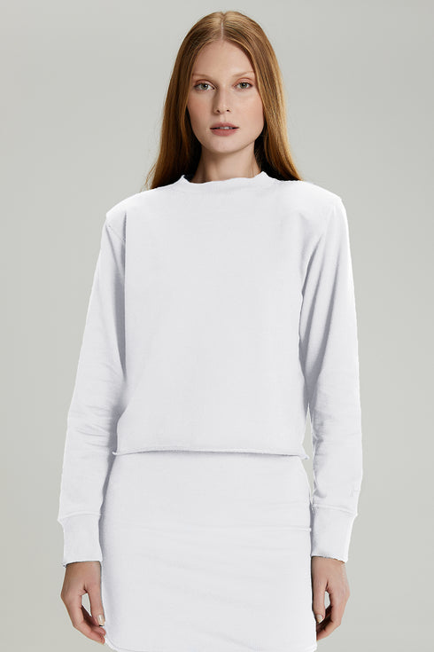 BLUSA GOLA ALTA OFF-WHITE