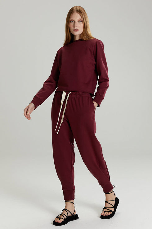 BLUSA GOLA ALTA VINHO