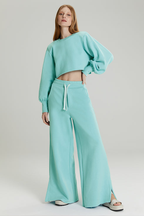 CALÇA PANTALONA VERDE ÁGUA