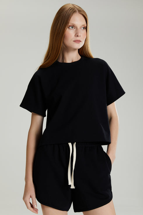 T-SHIRT M.CURTA PRETO