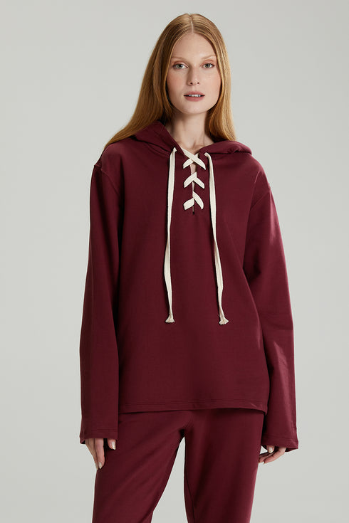 HOODIE RELAXED VINHO