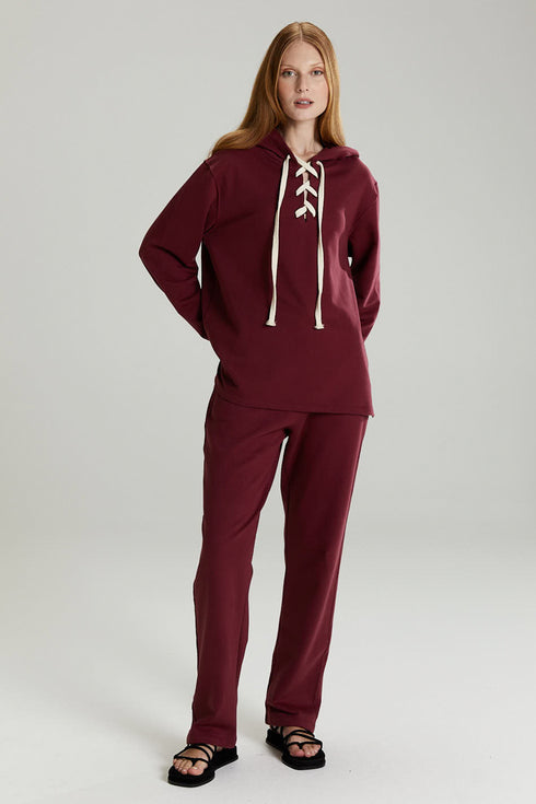 HOODIE RELAXED VINHO