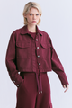 CAMISA CROPPED VINHO