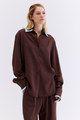 CAMISA RECORTE LINHO MARROM