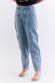 CALÇA JEANS RECORTES AZUL CLARO