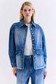 CAMISA AMPLA BOLSOS AZUL MÉDIO