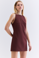 VESTIDO CURTO ALFAIATARIA CHOCOLATE