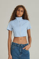 BLUSA MANGA CURTA AZUL SERENO