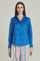 CAMISA LINHO BICOLOR AZUL