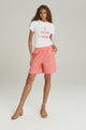 SHORTS BICOLOR LINHO ROSA