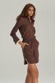 CAMISA LINHO BICOLOR MARROM