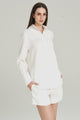 CAMISA OVER LINHO OFF WHITE