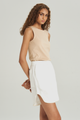 SHORTS BICOLOR LINHO OFF WHITE