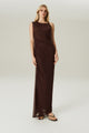 VESTIDO MID TULE MARROM
