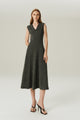 VESTIDO JACQUARD MID PRETO