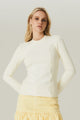 BLUSA MANGA LONGA CANELADA OFF WHITE