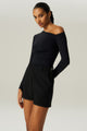 BLUSA FLUIDA MANGA LONGA PRETO